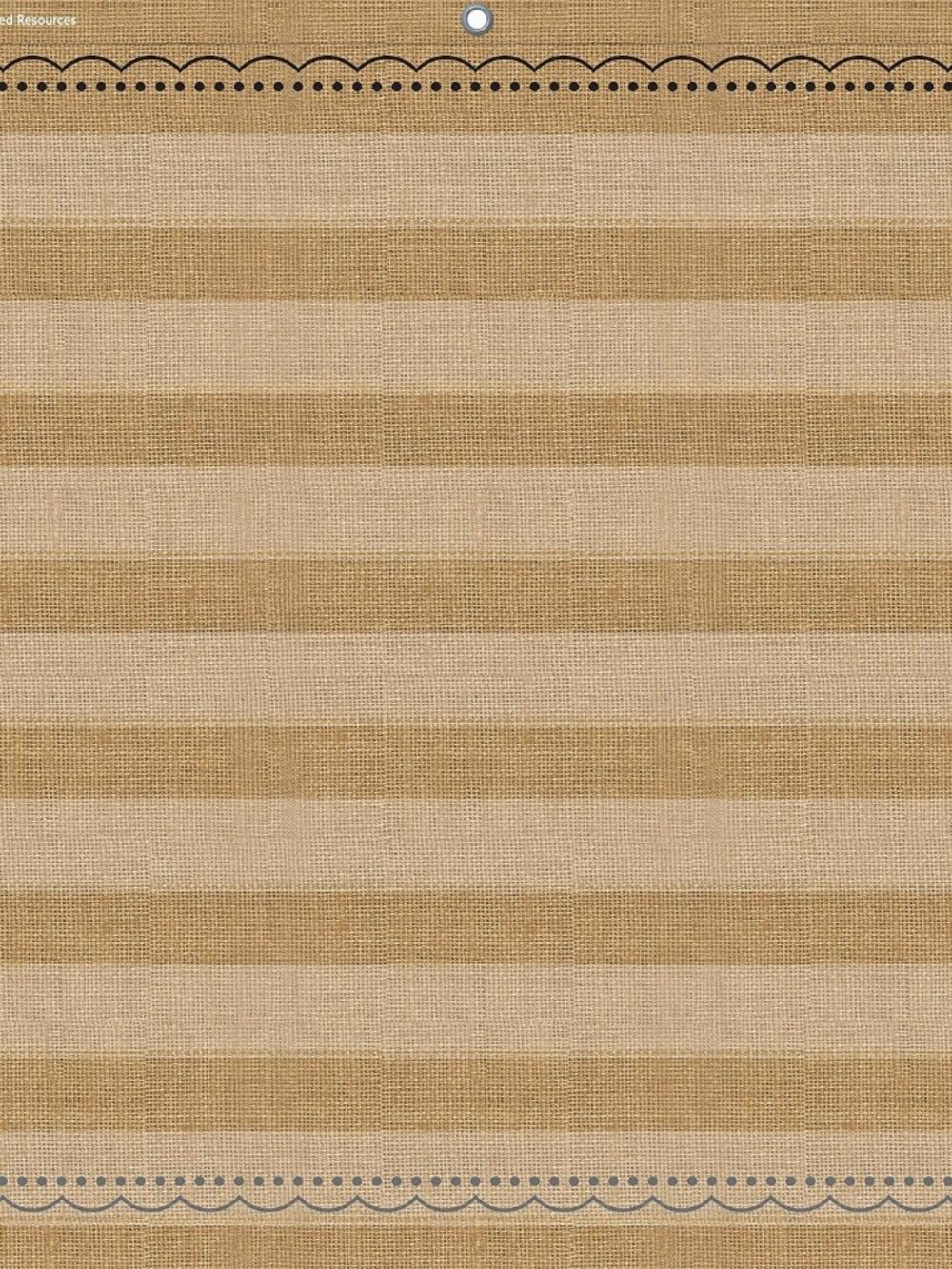 Burlap 7 Pocket Chart 28" x 28" -